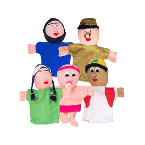 Colorful Fabric Hand Puppets – Family Set of 5 for Fun Role Play & Learning - Fun Learning Store