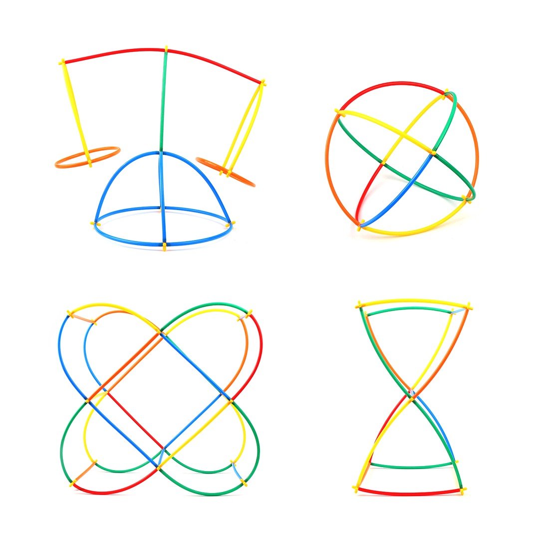 Colorful Plastic Building Tubes – 100 - Piece Creative Set for Kids Ages 3+ - Fun Learning Store