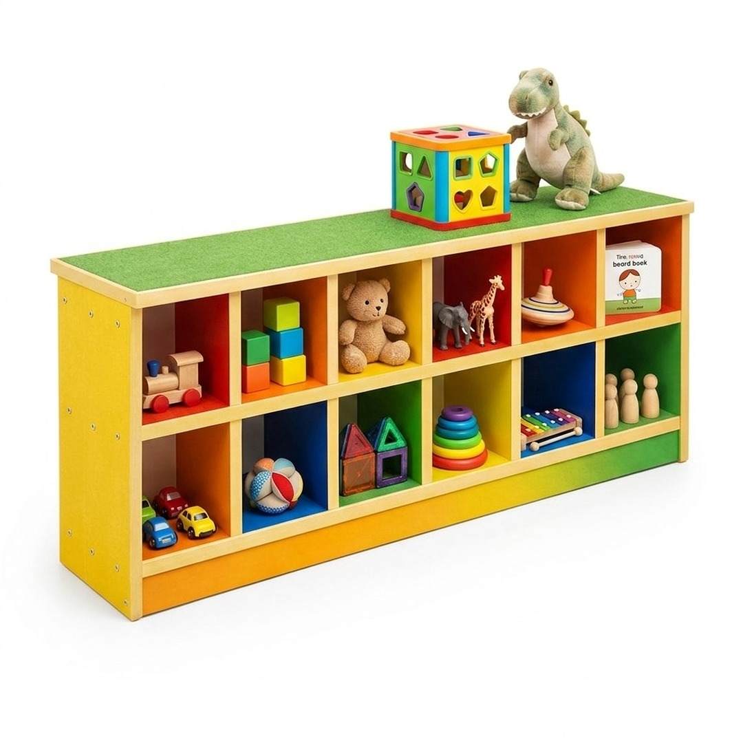 Colorful Wooden Toy Shelf – Perfect Kids Storage Solution! - Fun Learning Store