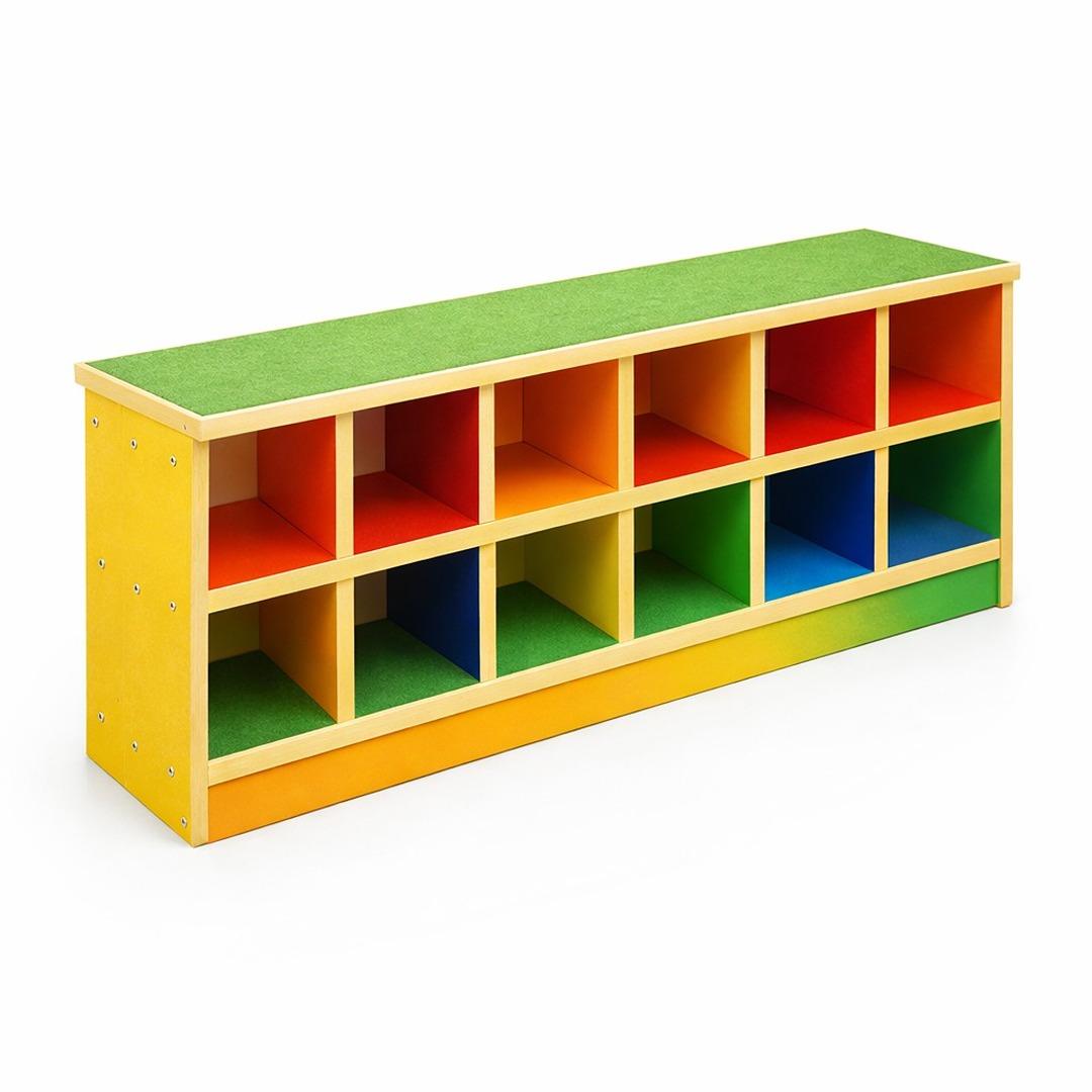 Colorful Wooden Toy Shelf – Perfect Kids Storage Solution! - Fun Learning Store