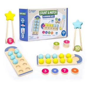 Count & Match Wooden Set – Fun Hands-On Learning for Early Math Skills - Fun Learning Store