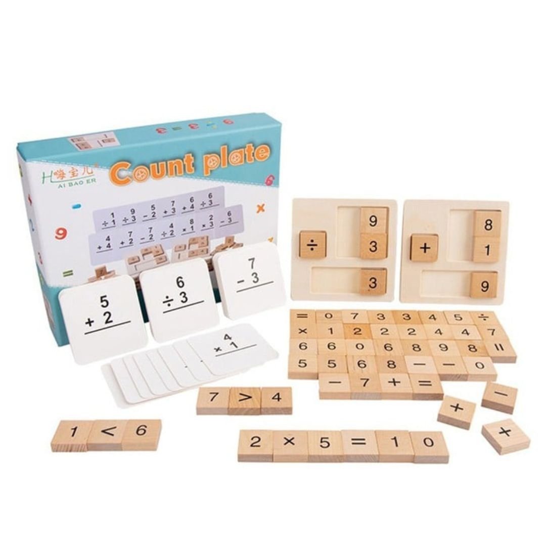 Count Plate – Fun Wooden Math Learning Toy for Kids (Ages 3–6) 🧮 - Fun Learning Store