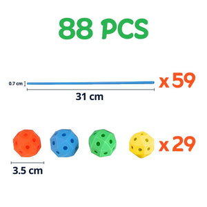 Creative Forts | Fun Builder Kit – Creative Construction Toy for Boys & Girls 88 Pcs - Fun Learning Store