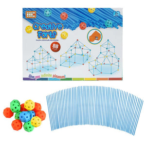 Creative Forts | Fun Builder Kit – Creative Construction Toy for Boys & Girls 88 Pcs - Fun Learning Store