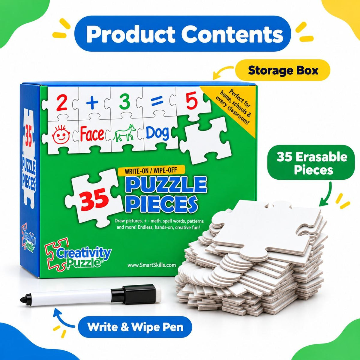 Creativity Puzzle (Erasable) – Creative Expression, Participation & Teamwork Activity - Fun Learning Store