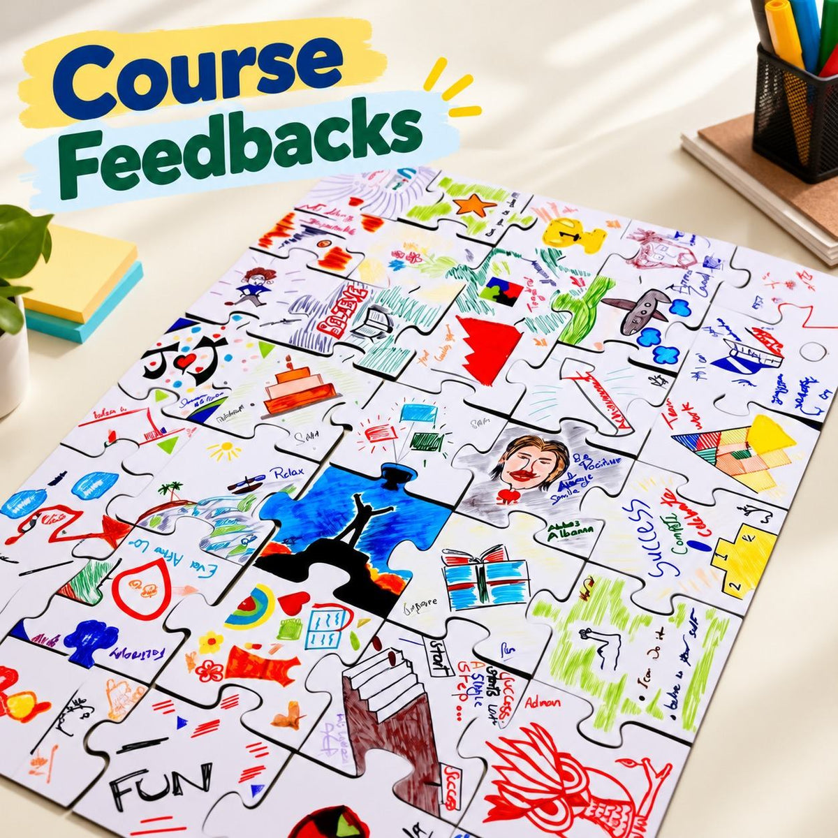 Creativity Puzzle (Erasable) – Creative Expression, Participation & Teamwork Activity - Fun Learning Store