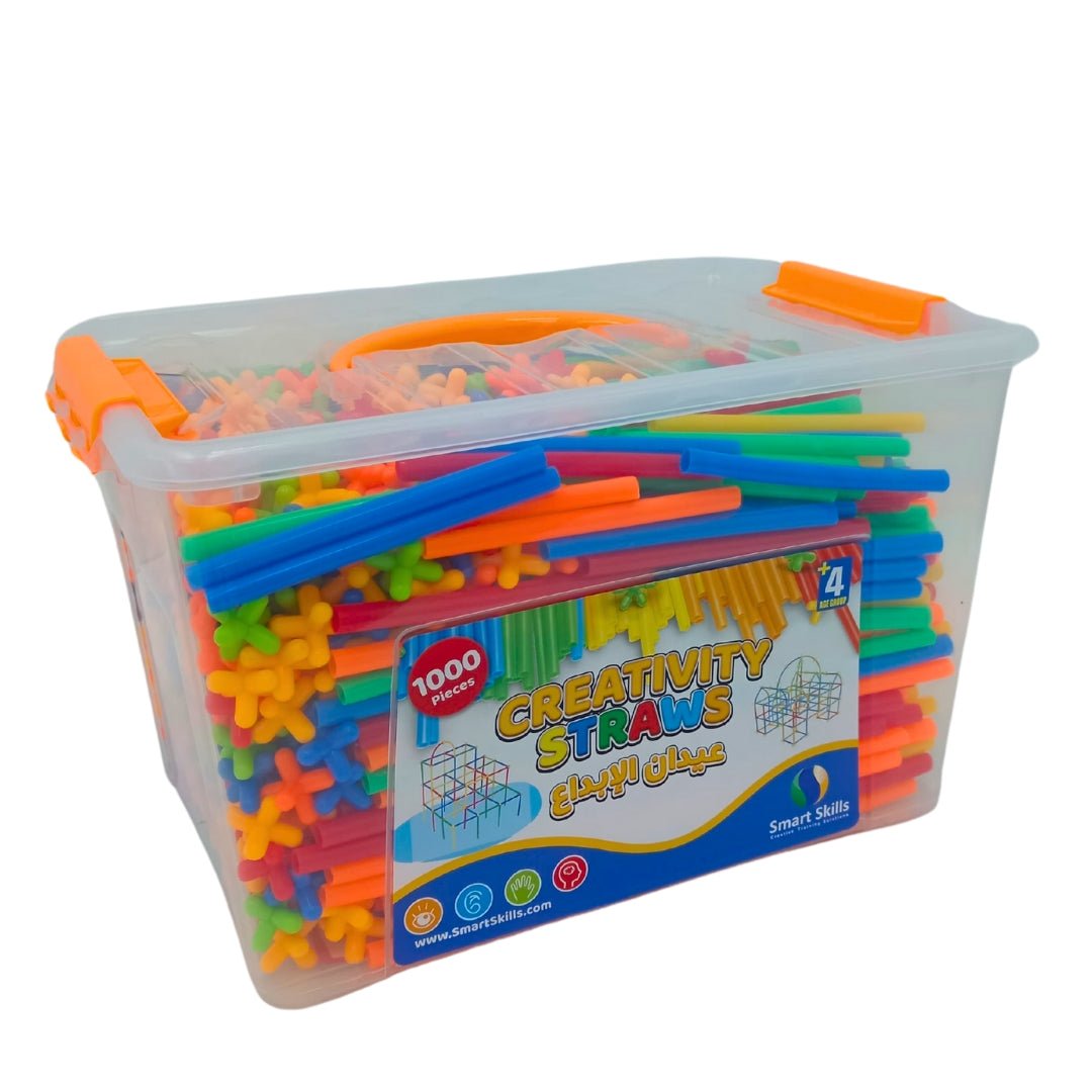 Creativity Straws – 1000 - Piece STEM Construction Set for Kids 🧠 - Fun Learning Store