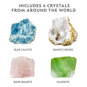 Crystal Growing Lab with Light - Up Display – Grow 6 Stunning Crystals in Days! - Fun Learning Store