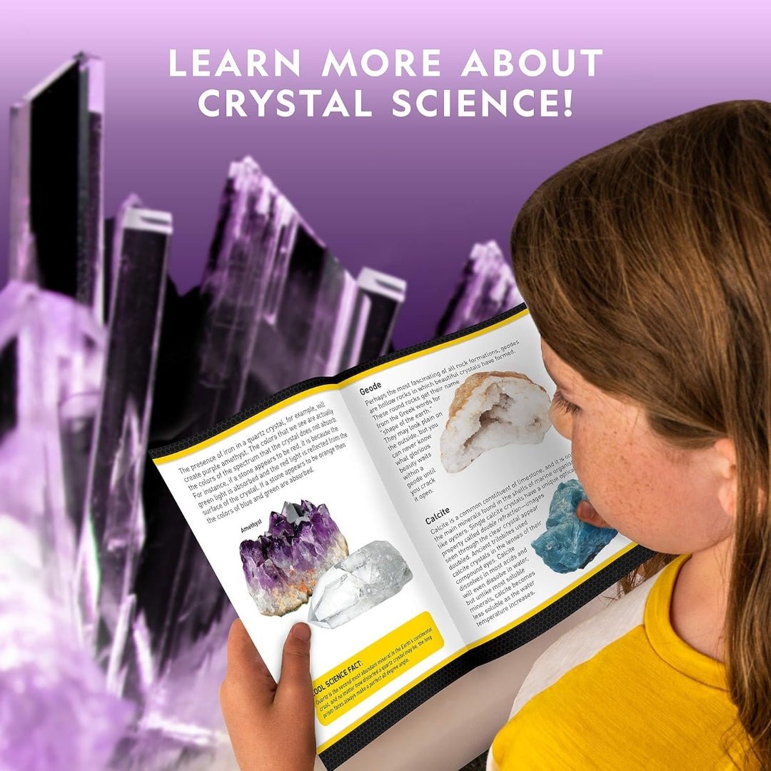 Crystal Growing Lab with Light - Up Display – Grow 6 Stunning Crystals in Days! - Fun Learning Store