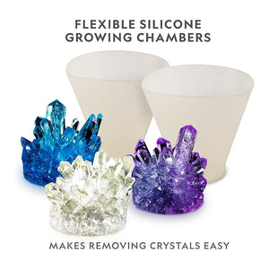 Crystal Growing Lab with Light - Up Display – Grow 6 Stunning Crystals in Days! - Fun Learning Store