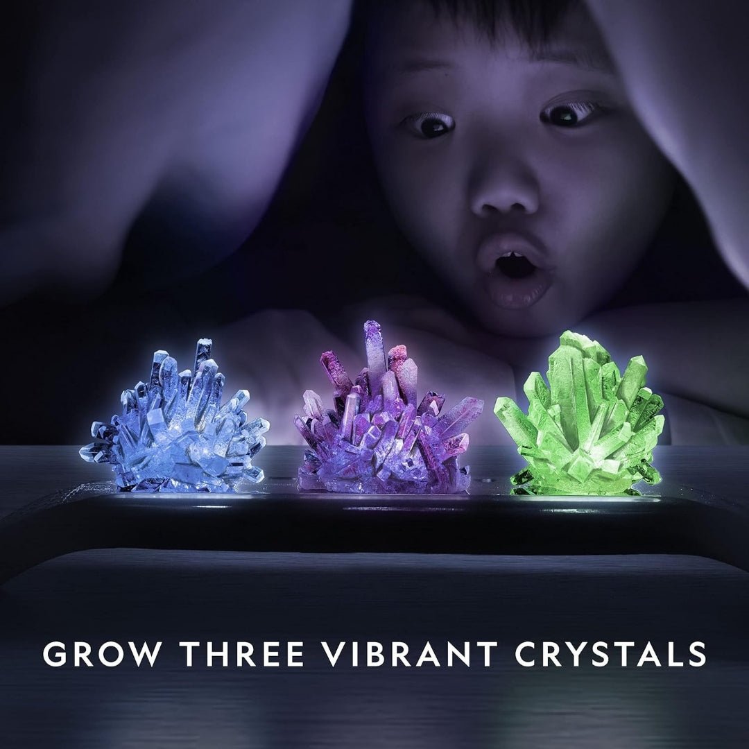 Crystal Growing Lab with Light - Up Display – Grow, Glow & Show Your Own Crystals! - Fun Learning Store