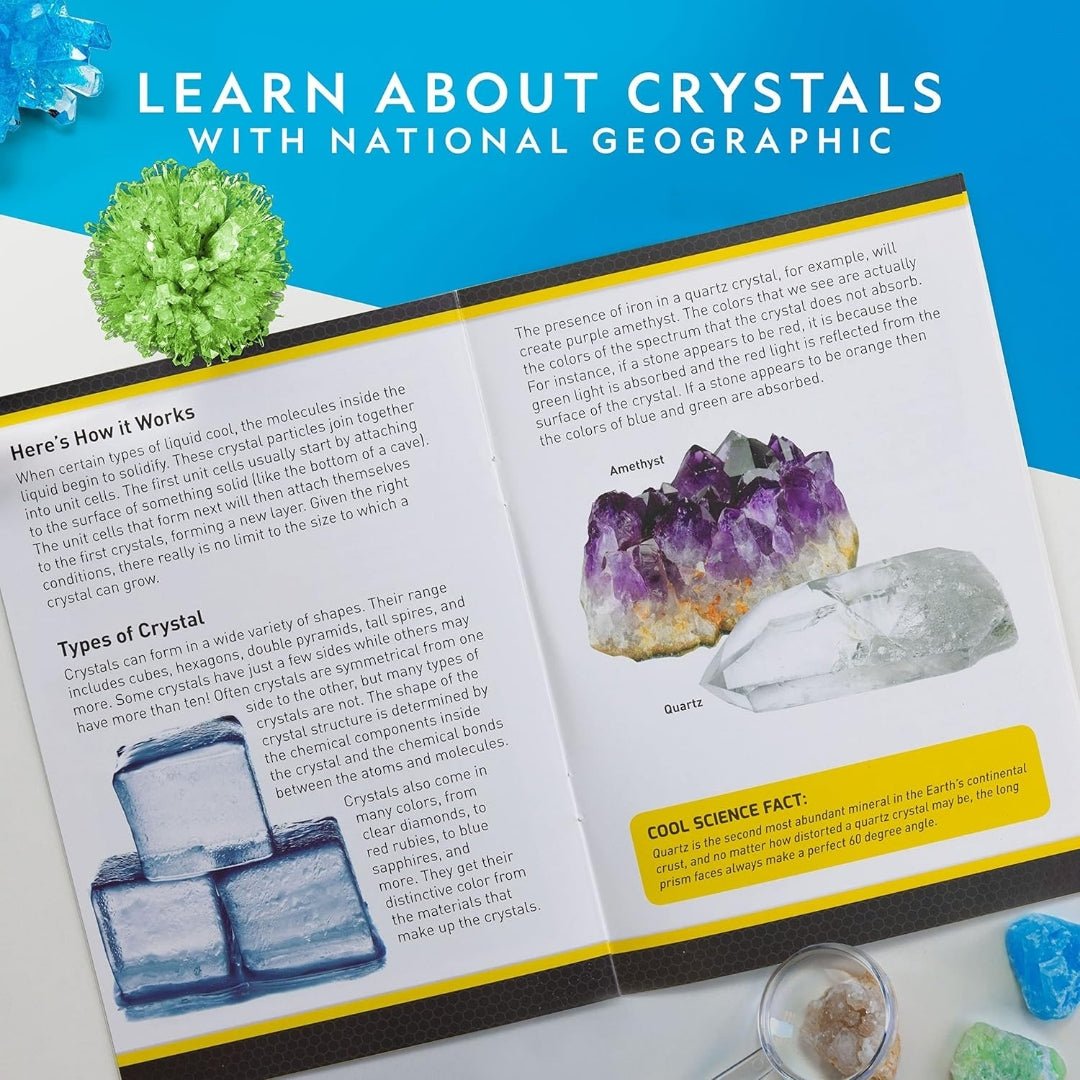 Crystal Growing Lab with Light - Up Display – Grow, Glow & Show Your Own Crystals! - Fun Learning Store