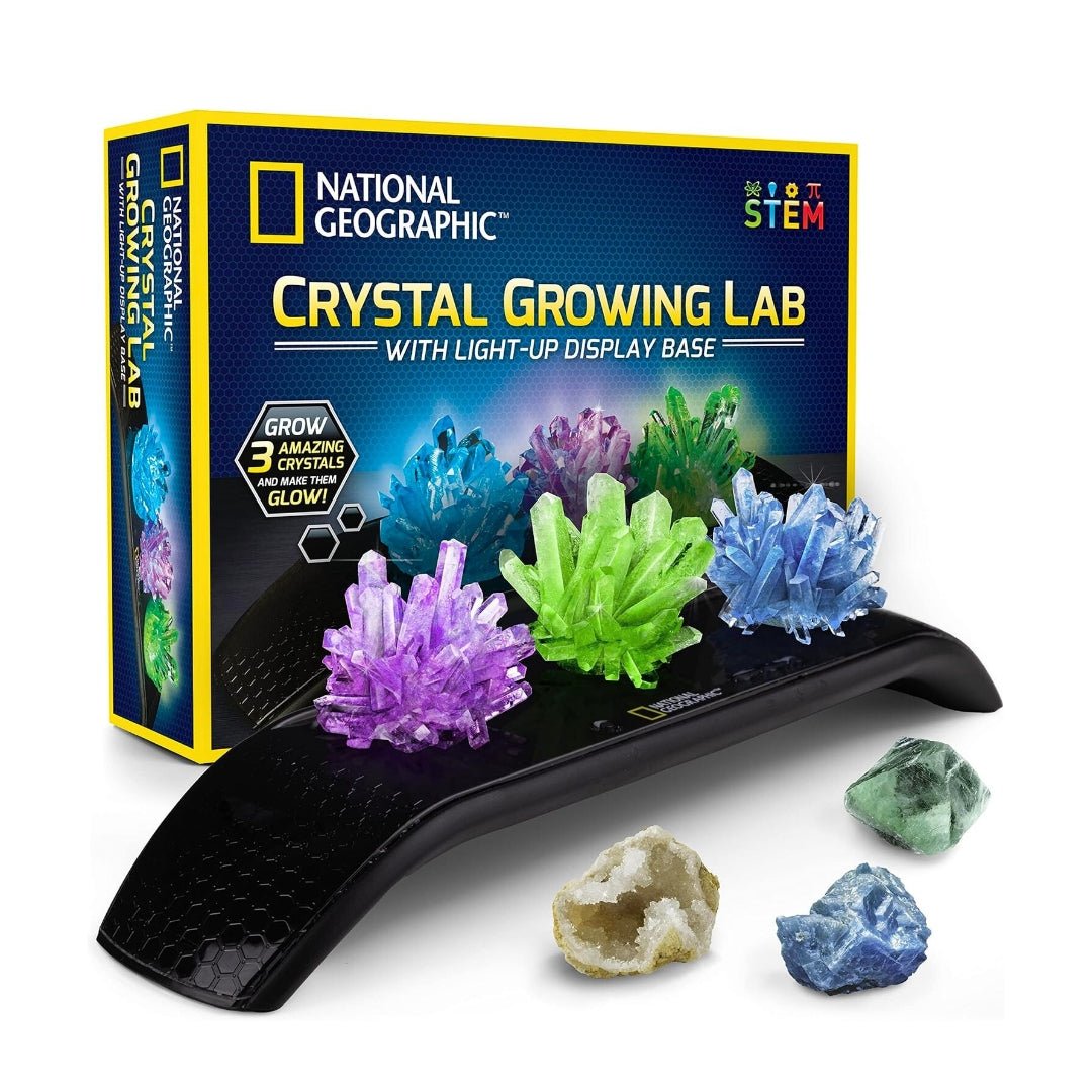 Crystal Growing Lab with Light - Up Display – Grow, Glow & Show Your Own Crystals! - Fun Learning Store
