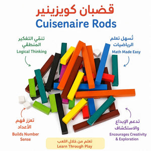 Cuisenaire Rods Introductory Set – Hands-On Wooden Math Learning for Young Minds - Fun Learning Store