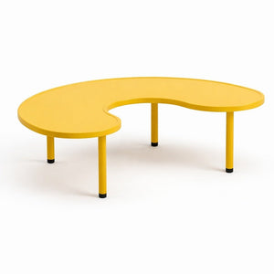 Curved Play & Learn Plastic Table for Nurseries and Playrooms 155x87 cm - Adjustable Height - Fun Learning Store