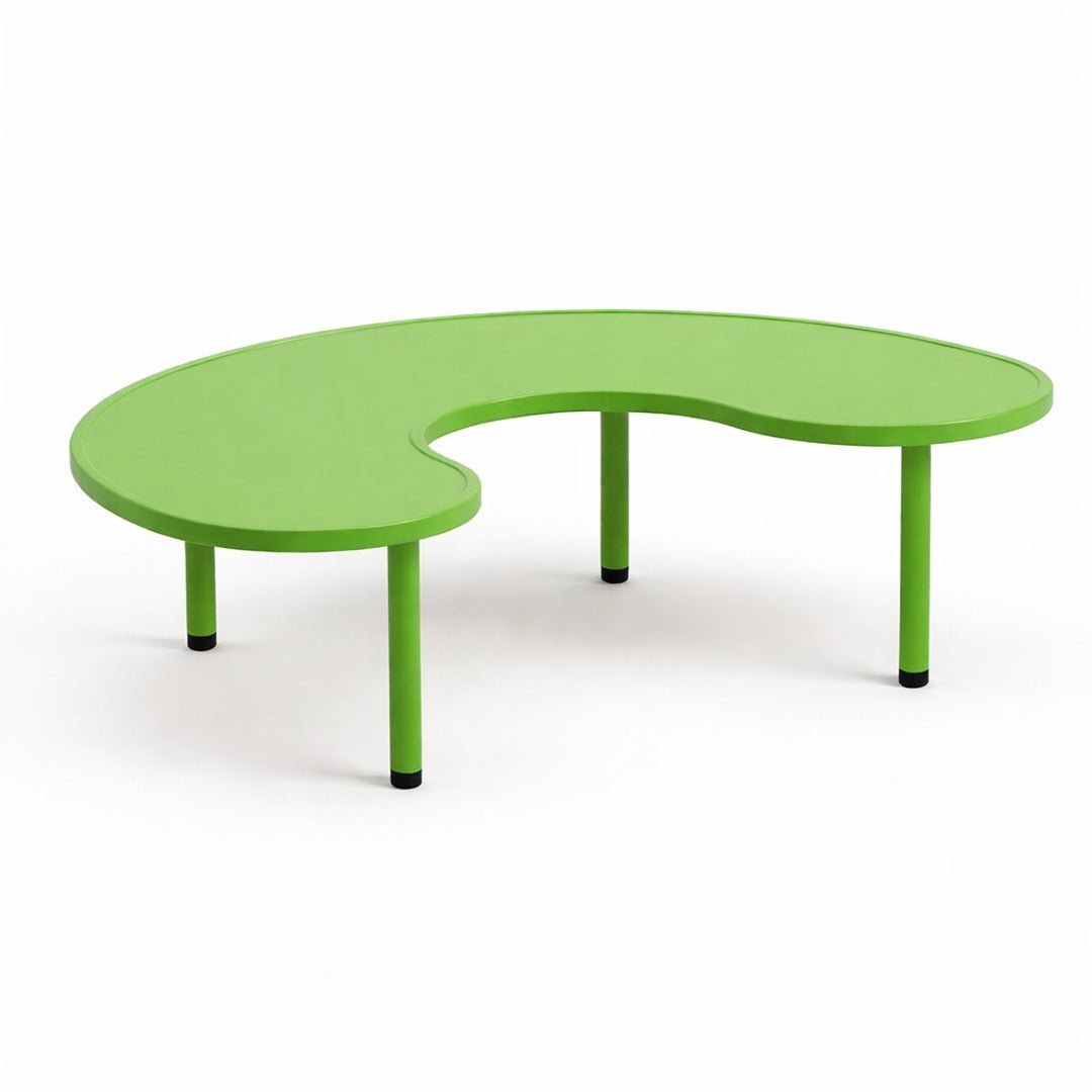 Curved Play & Learn Plastic Table for Nurseries and Playrooms 155x87 cm - Adjustable Height - Fun Learning Store