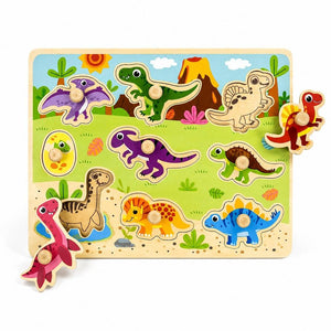 Dinosaur Puzzle Wooden Learning Toy – 18+ Months - Fun Learning Store