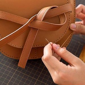 DIY Brown Leather Crossbody Bag Kit – Elegant Flap Design for Girls & Teachers - Fun Learning Store