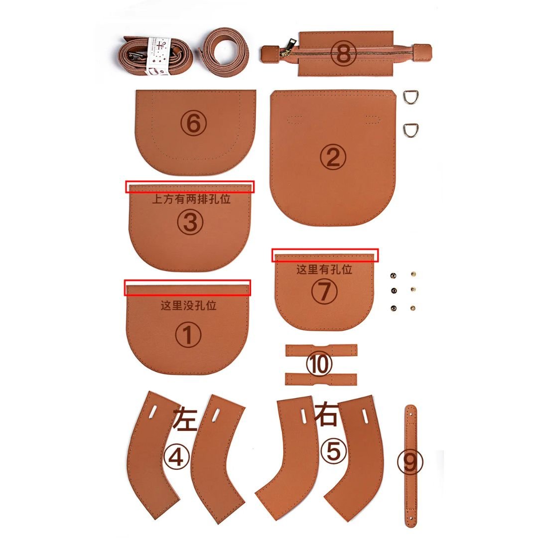 DIY Brown Leather Crossbody Bag Kit – Elegant Flap Design for Girls & Teachers - Fun Learning Store