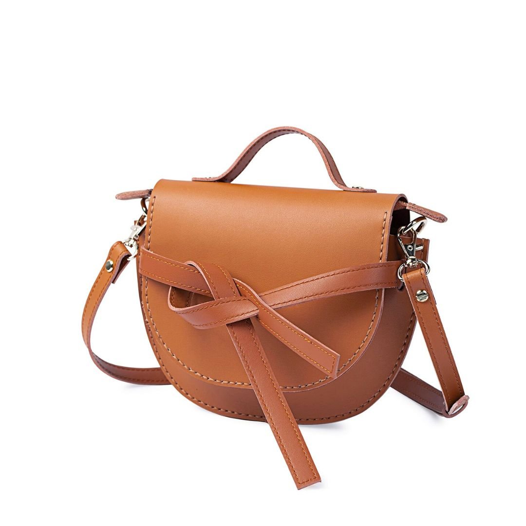 DIY Brown Leather Crossbody Bag Kit – Elegant Flap Design for Girls & Teachers - Fun Learning Store