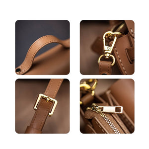 DIY Brown Leather Crossbody Bag Kit – Elegant Flap Design for Girls & Teachers - Fun Learning Store