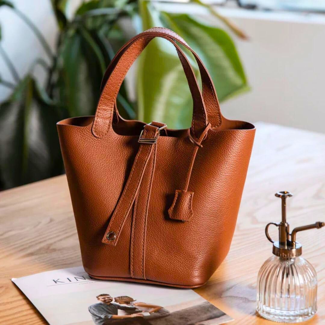 DIY Chic Brown Leather Bag Kit – Build - Your - Own Wide Base Tote for Girls - Fun Learning Store