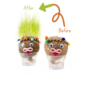 DIY Grass Doll Growing Craft | Eco - Friendly Craft Gift for Kids - Fun Learning Store