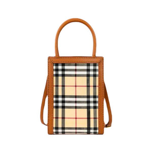 DIY Leather Bag Kit for Girls – Brown Checkered Style with Tutorial Guide - Fun Learning Store