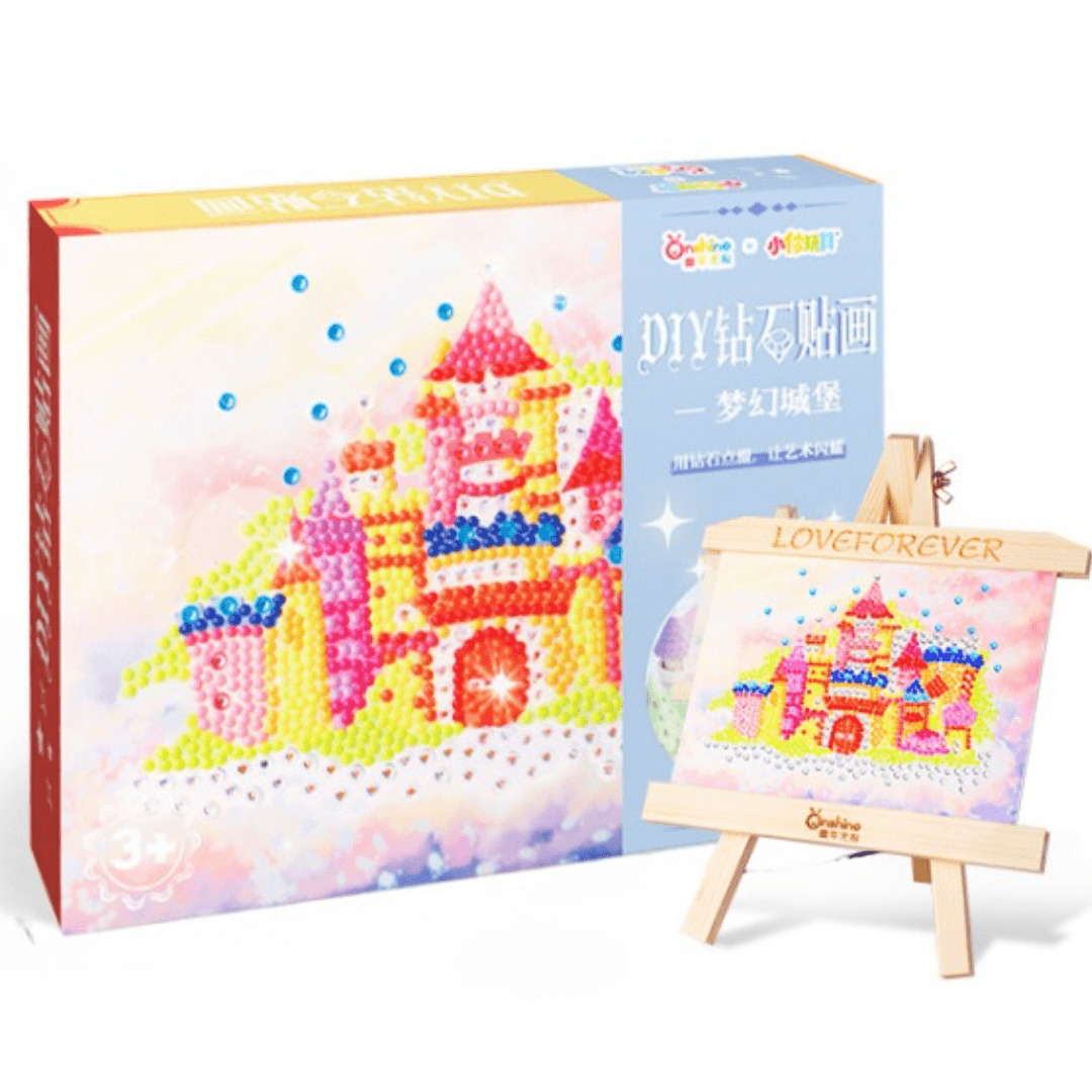 DIY Magic Diamond Painting Kit for Kids | A Dream Castle | Enter the Glittering World of Fun - Fun Learning Store