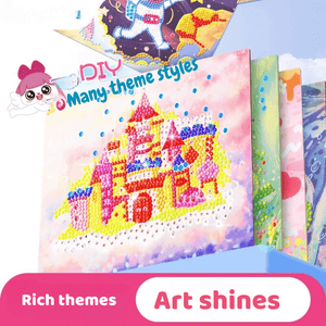 DIY Magic Diamond Painting Kit for Kids | A Dream Castle | Enter the Glittering World of Fun - Fun Learning Store