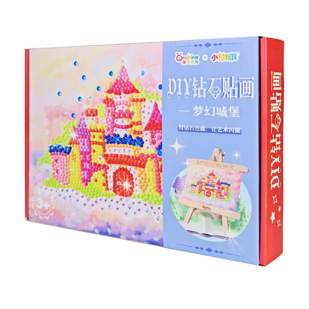 DIY Magic Diamond Painting Kit for Kids | A Dream Castle | Enter the Glittering World of Fun - Fun Learning Store