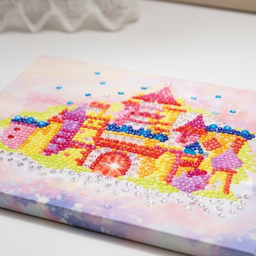 DIY Magic Diamond Painting Kit for Kids | A Dream Castle | Enter the Glittering World of Fun - Fun Learning Store