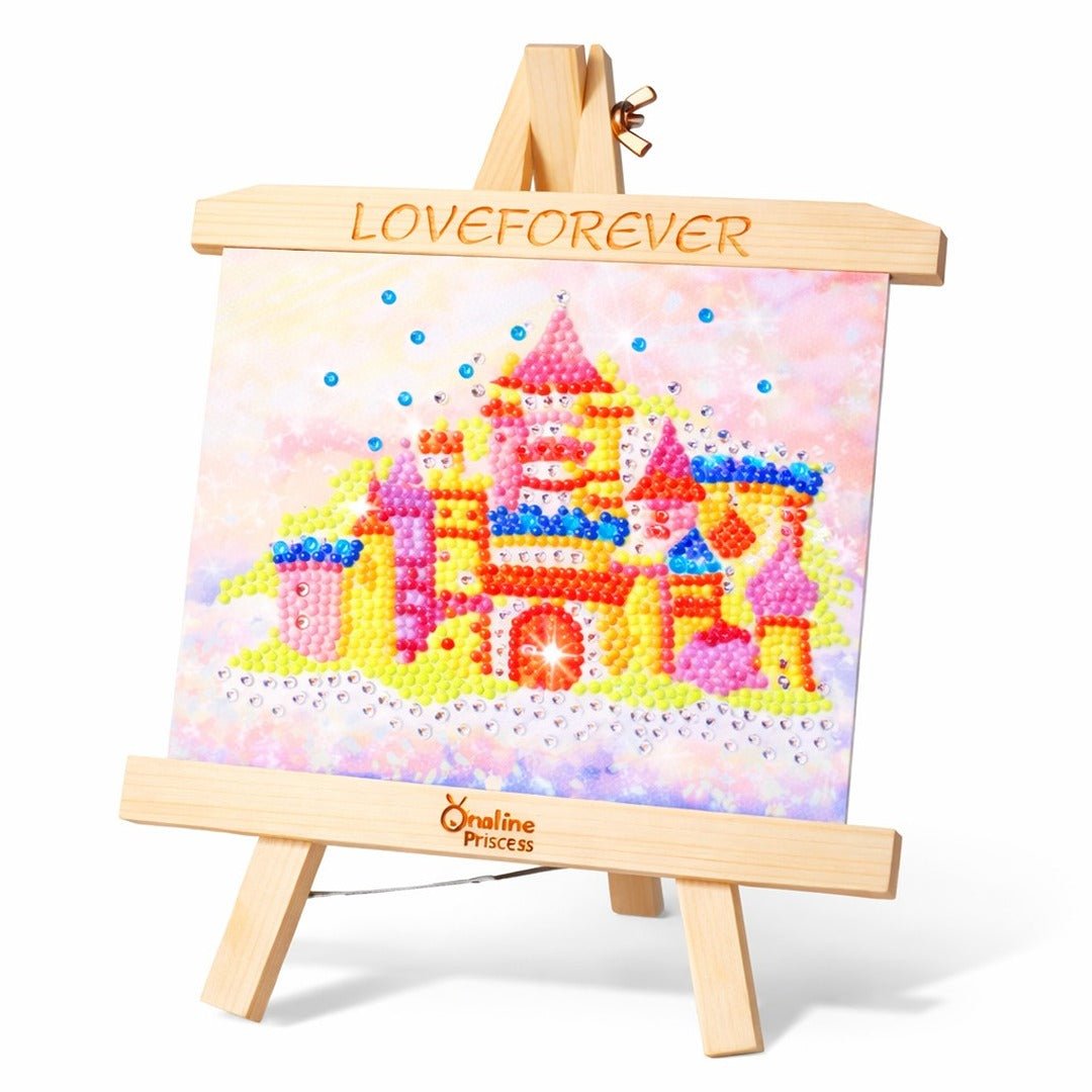 DIY Magic Diamond Painting Kit for Kids | A Dream Castle | Enter the Glittering World of Fun - Fun Learning Store