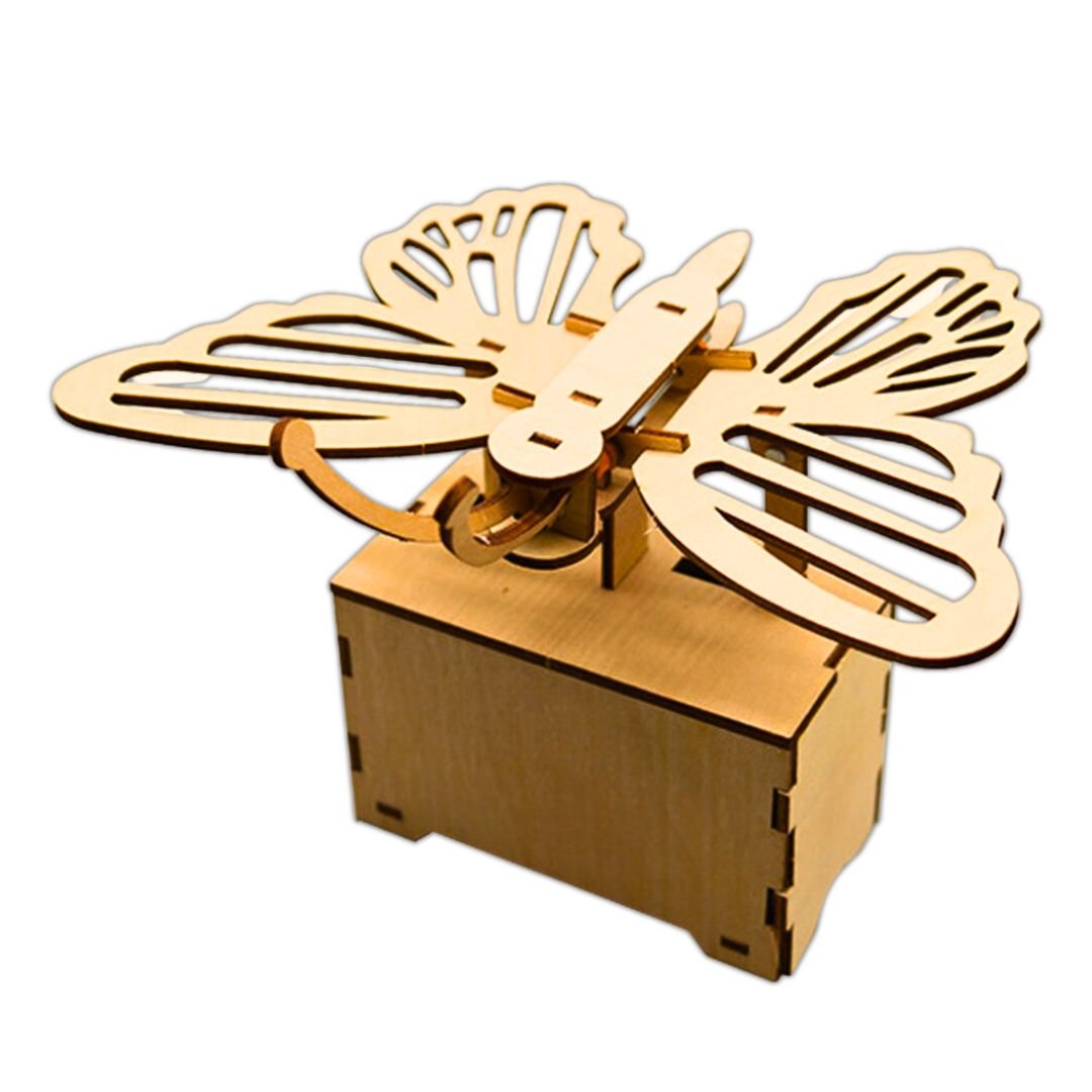 DIY Mechanical Flying Butterfly: STEM Learning Wooden Puzzle Toy for Children - Fun Learning Store