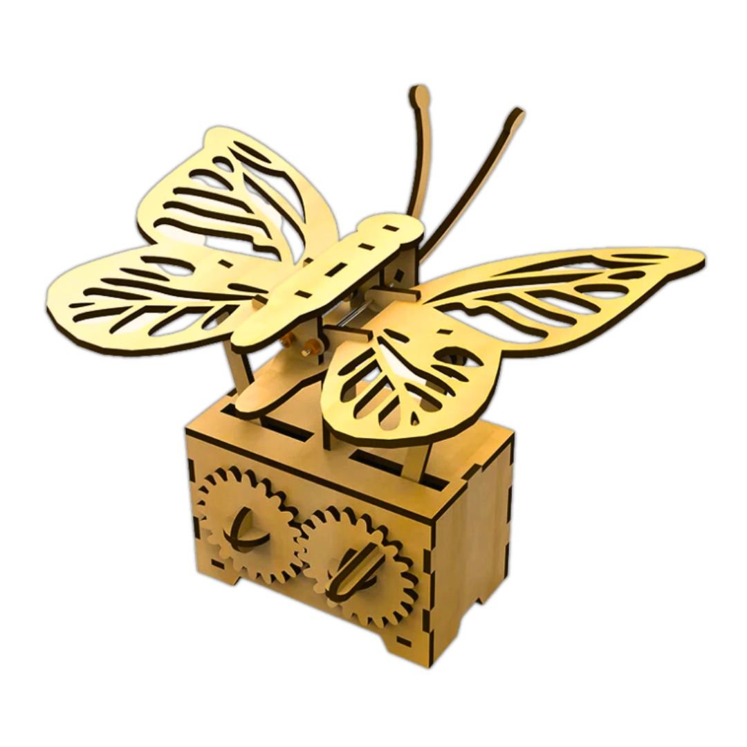 DIY Mechanical Flying Butterfly: STEM Learning Wooden Puzzle Toy for Children - Fun Learning Store