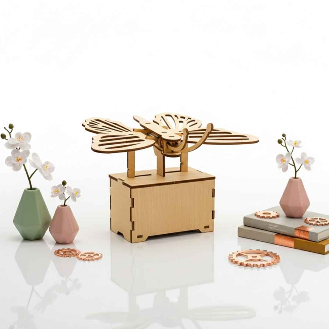 DIY Mechanical Flying Butterfly: STEM Learning Wooden Puzzle Toy for Children - Fun Learning Store
