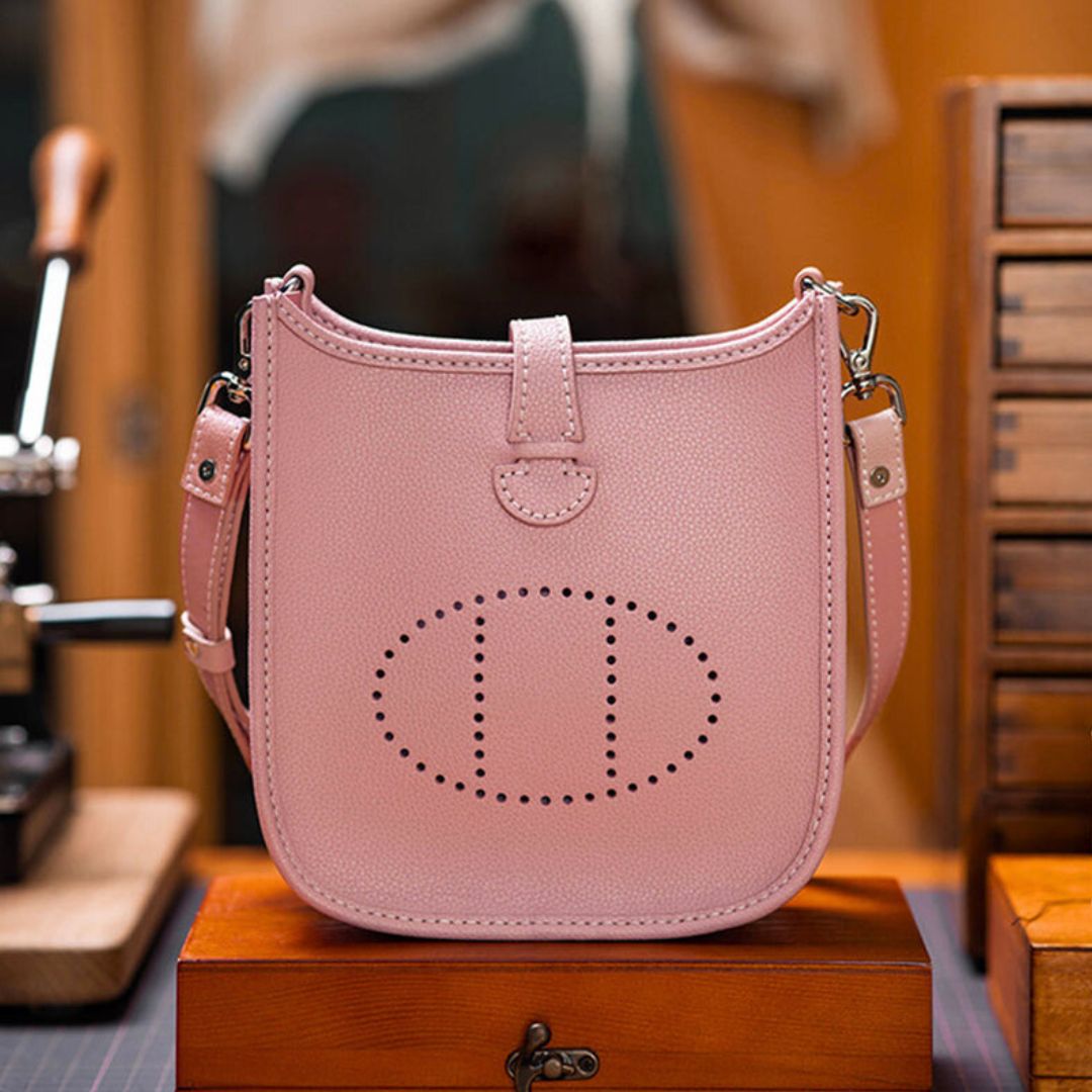 DIY Medium Leatherette Crossbody Bag Kit – Simple Elegance with “H” Detail & QR Assembly Guide - Fun Learning Store