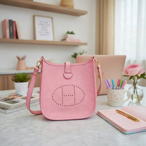 DIY Medium Leatherette Crossbody Bag Kit – Simple Elegance with “H” Detail & QR Assembly Guide - Fun Learning Store