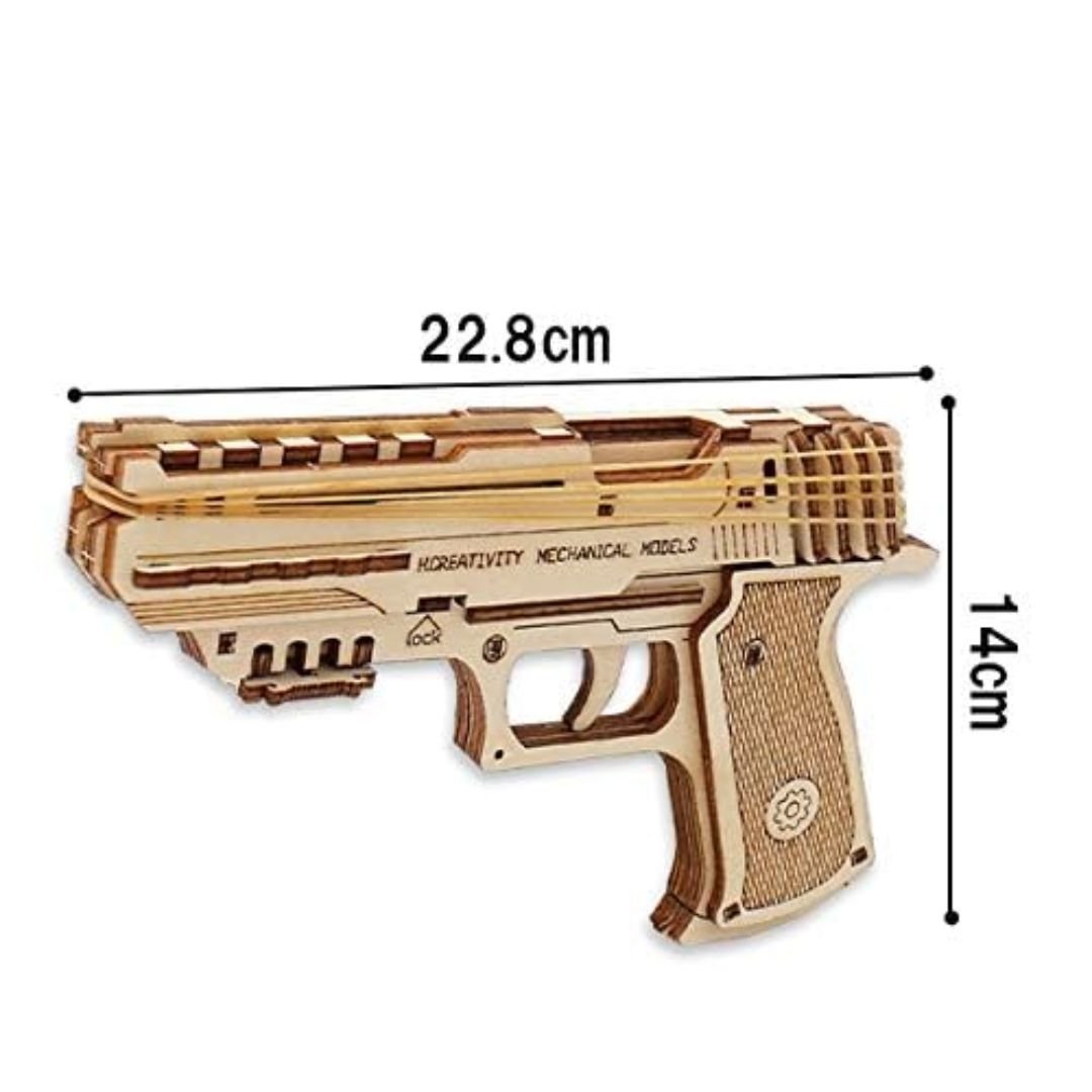 DIY Rubber Band Handgun: STEM Education Wooden Puzzle Toy for Children - Fun Learning Store