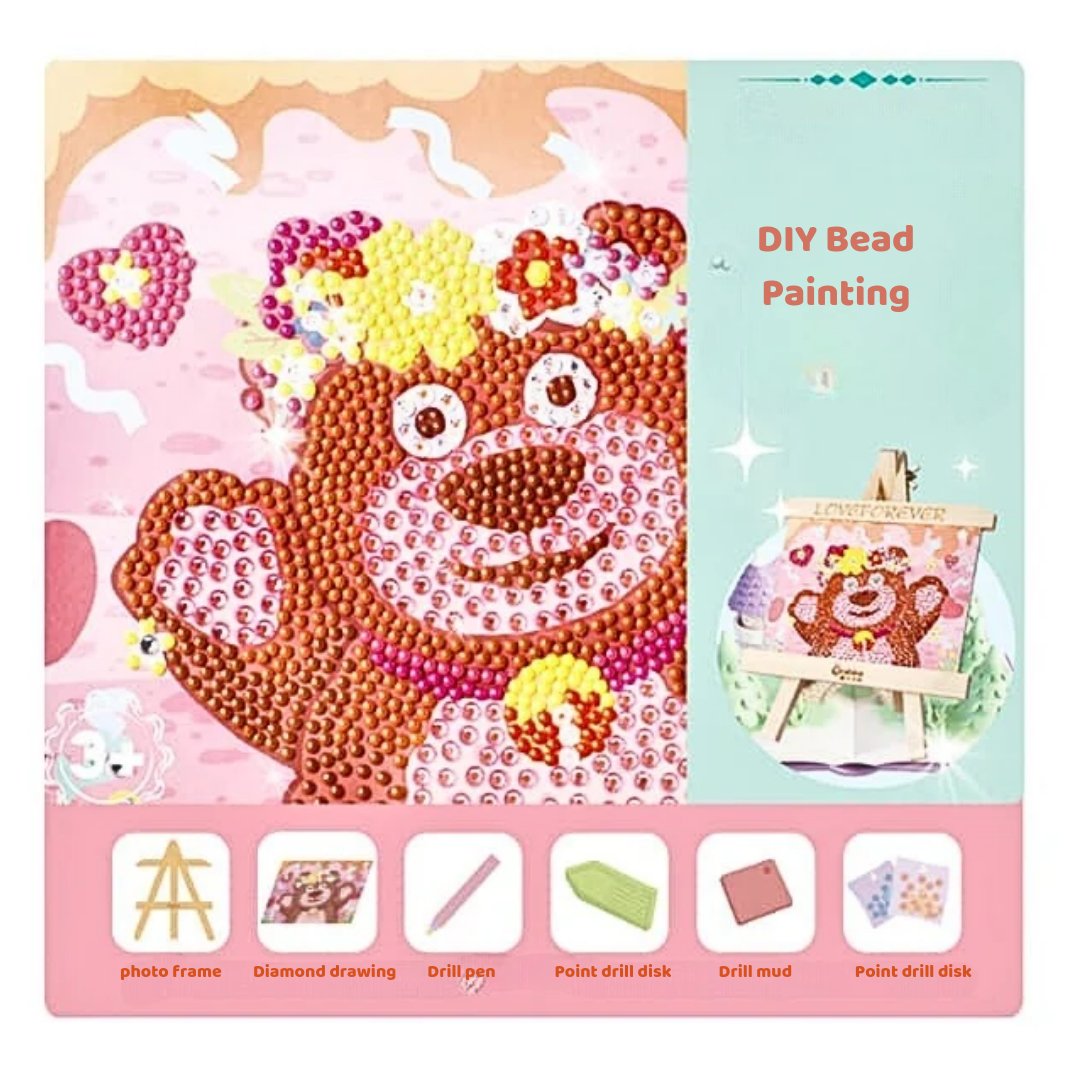 Introducing the Bear Diamond Painting Kit For Kids - Fun Learning Store