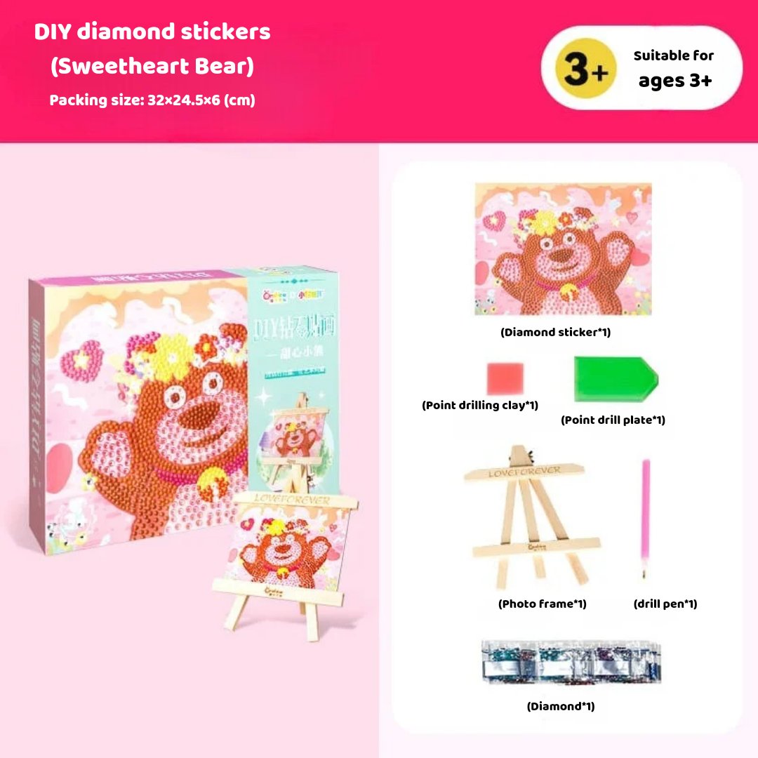 Introducing the Bear Diamond Painting Kit For Kids - Fun Learning Store