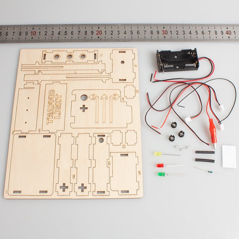 DIY Traffic Light: STEM Education Wooden Puzzle Toy for Children - Fun Learning Store