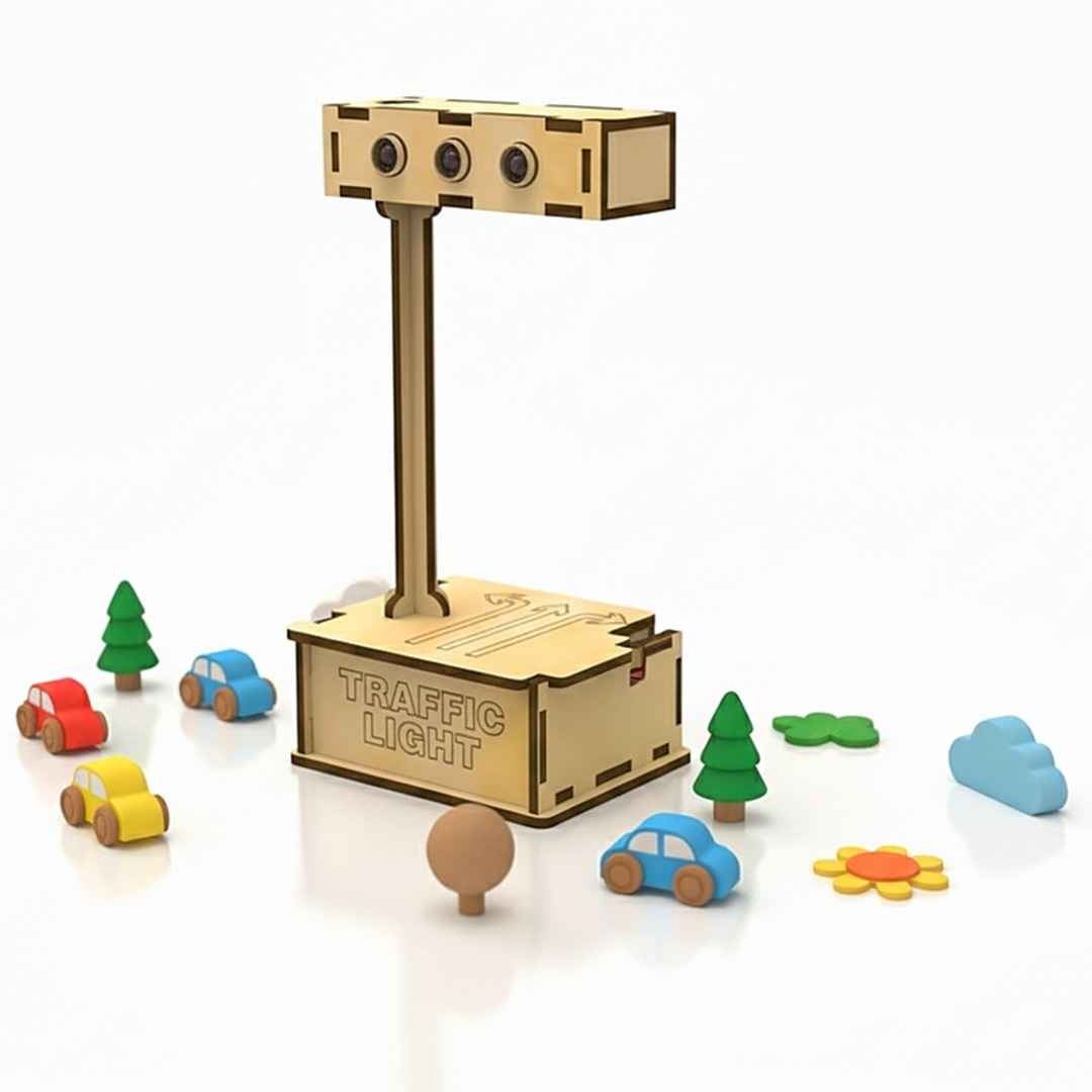 DIY Traffic Light: STEM Education Wooden Puzzle Toy for Children - Fun Learning Store