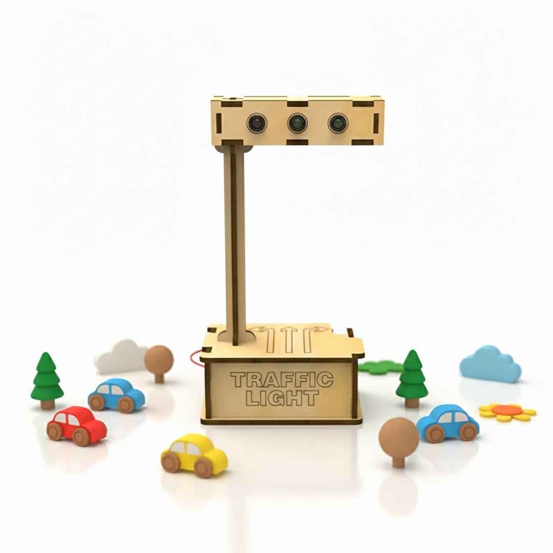 DIY Traffic Light: STEM Education Wooden Puzzle Toy for Children - Fun Learning Store