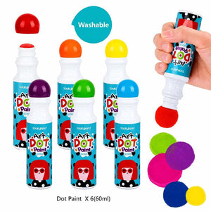 Dot Paint - 12 Color | Fun & Creative Dot Painting Kit for Kids – 3+ - Fun Learning Store