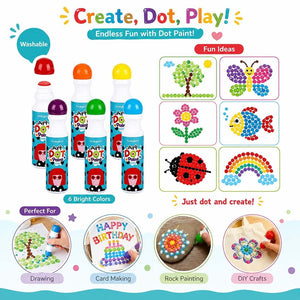 Dot Paint - 12 Color | Fun & Creative Dot Painting Kit for Kids – 3+ - Fun Learning Store
