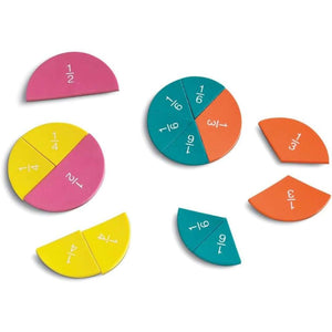 Double-Sided Magnetic Demonstration Rainbow Fraction Foam Circles - Fun Learning Store