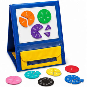Double-Sided Magnetic Demonstration Rainbow Fraction Foam Circles - Fun Learning Store