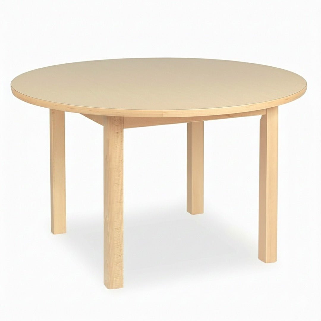 Durable Circular Kids Learning Table – 90 cm Natural Woody Design Buil ...