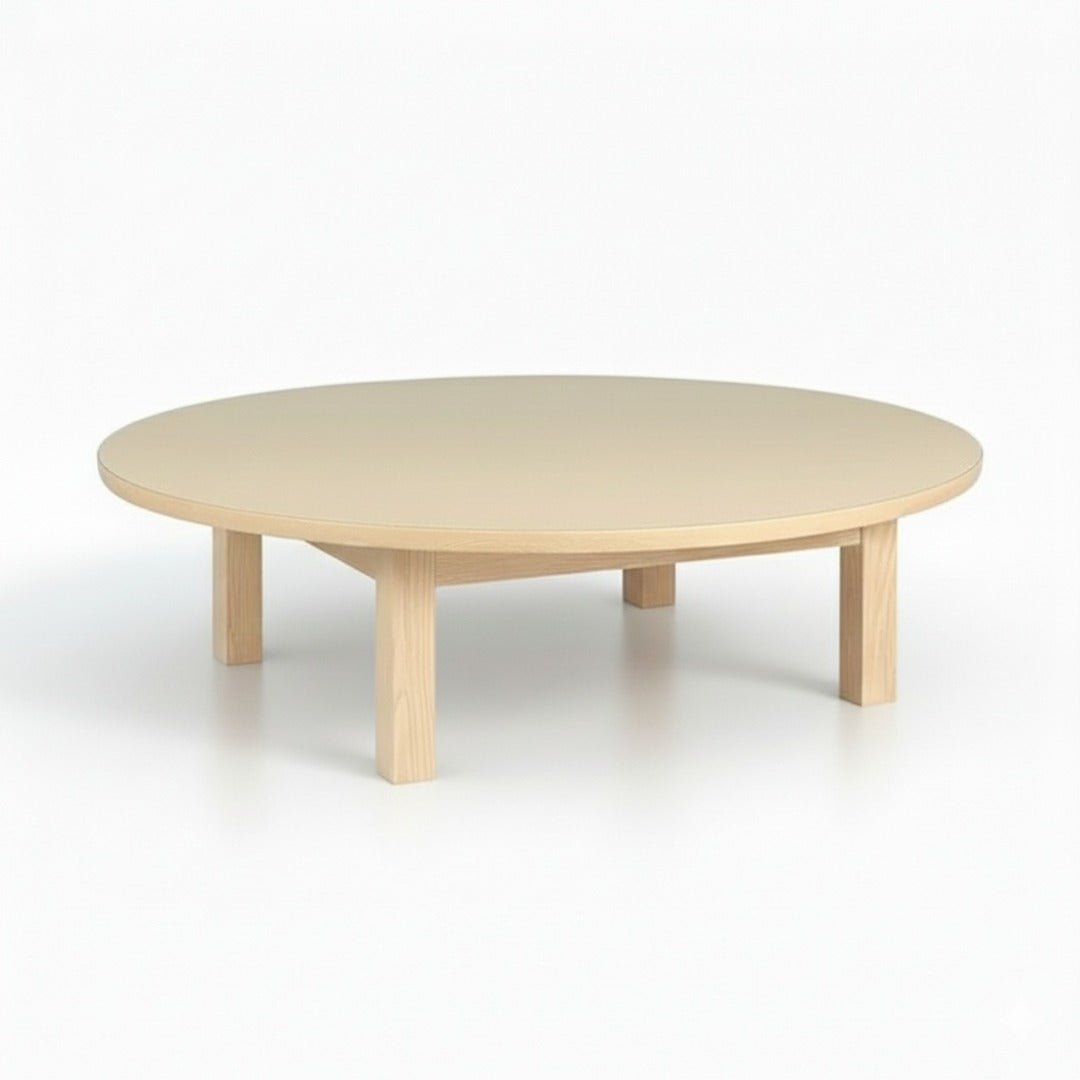 Durable Circular Kids Learning Table – 90 cm Natural Woody Design Built for Play & Growth - Fun Learning Store
